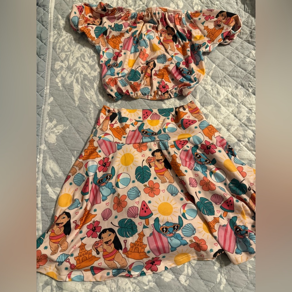 Colorful Disney Character Two-Piece Set